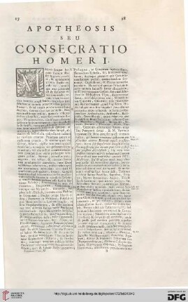 Apotheosis seu consecratio Homeri