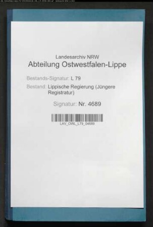 Anstellung eines Amtsphysikus für den Distrikt Salzuflen, Band 3