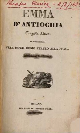 Emma d'Antiochia : Tragedia lirica