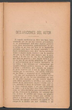Declaraciones del autor