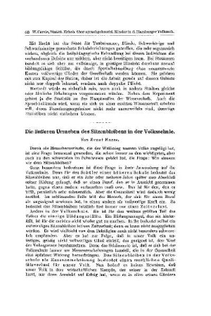 Die äußeren Ursachen des Sitzenbleibens in der Volksschule
