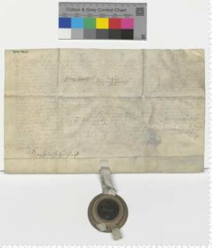 Lehnbrief für die von Laffert, ausgestellt von Siegfriedt Christoff von Laffert. Eigenhändige Unterschrift.