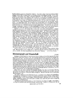 Kinematograph und Wissenschaft : (Schluß)