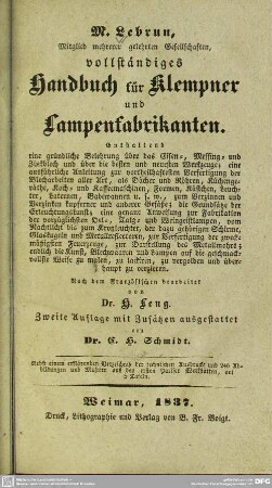 Vollständiges Handbuch für Klempner und Lampenfabrikanten
