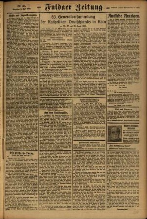 Zweite Ausgabe vom Sonntag, den 08. Juli 1923.