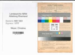 Entnazifizierung Christine Meyer , geb. 22.11.1895 (Lehrerin)