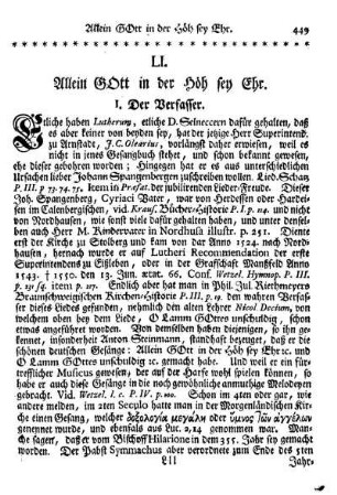 LI. Allein GOtt in der Höh sey Ehr.