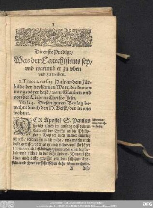 [Der erste Theil deß Catechismi]