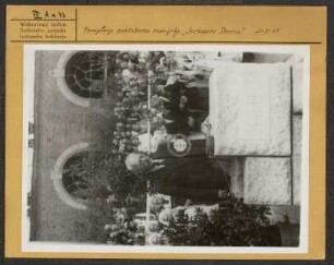Festakt zur Grundsteinlegung für das Haus der Sorben, am 24.08.1947 in Bautzen. : Swjatočnosć połoženja zakłada Serbskemu domej, dnja 24.08.1947 w Budyšinje.