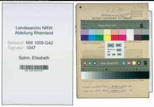 Entnazifizierung Elisabeth Spinn , geb. 18.01.1899 ()