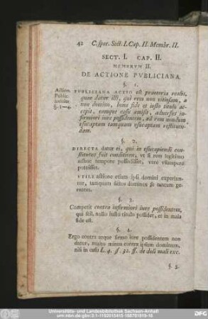 Membrum II. De Actione Publiciana.
