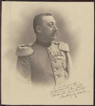 Prinz Karl von Baden (1832 - 1906), Brustporträt.
