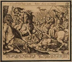 Alexander kämpft in Issus gegen Darius, Blatt 4 aus der Serie der Taten Alexanders des Großen