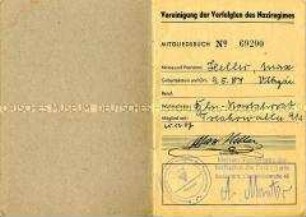 Mitgliedsbuch des VVN - Personenkonvolut