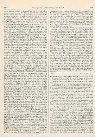448-452 [Rezension] Brilioth, Yngve, The Anglican Revival. Studies in the Oxford Movement
