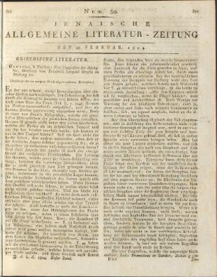 Num. 50. Den 28. Februar 1804