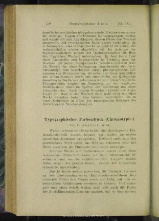 Typographischer Farbendruck (Chromotypie)