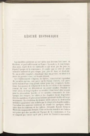 Résumé historique