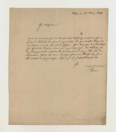 Brief von Ludwig Schorn an Joseph Heller