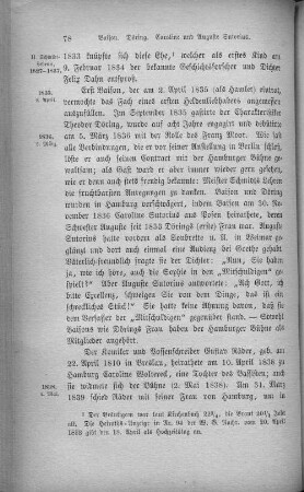 Baison. Döring. Caroline und Auguste Sutorius.