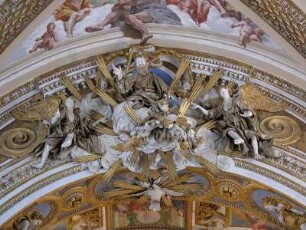 Neapel - Kirchenausschmückung : Kirche Certosa die San Martino Innenraum. Aufgenommen in Neapel am 24. Juli 2004