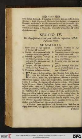 Sectio IV