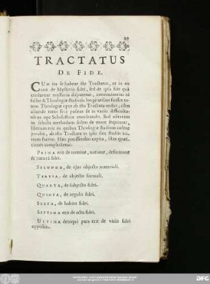 Tractatus De Fide.