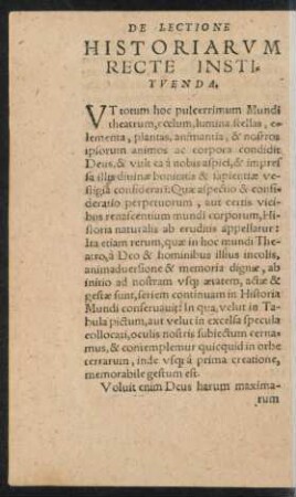 Historiarum Recte Instituenda.