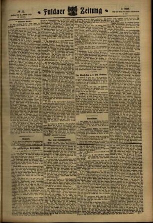 Zweite Ausgabe vom Freitag, den 27. Januar 1911.