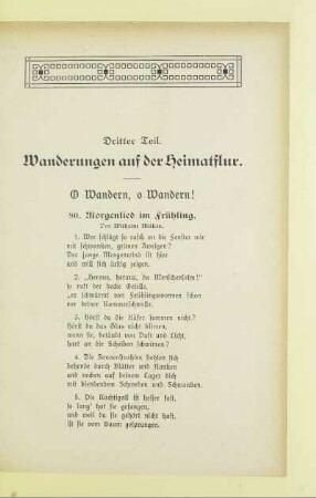 Dritter Teil. Wanderungen auf der Heimatflur