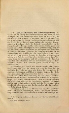 Grundzüge der theoretischen Chemie