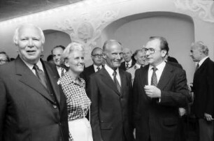 Freiburg: Rathaus, Späth, Böhme, Oberbürgermeister Keidel, Frau Keidel, Lugger, Graf