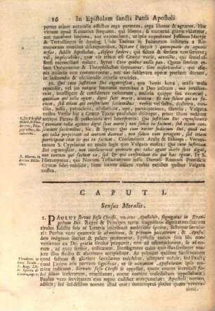 Commentarius Litteralis Et Moralis In Omnes Epistolas Sancti Pauli Apostoli, Et In VII. Epistolas Catholicas, 1