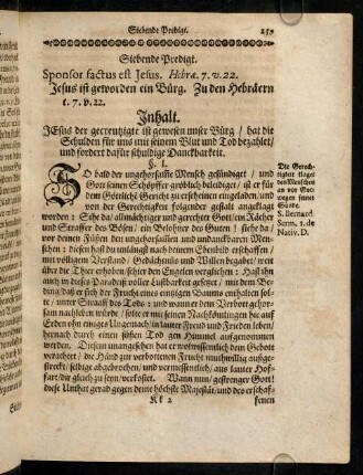 259-266, Siebende Predigt