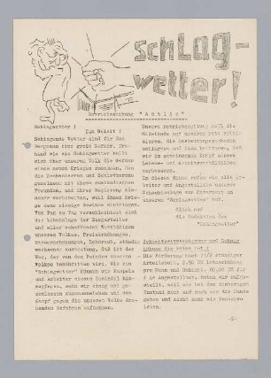 Betriebszeitung "Schichtzeitverkürzung und Lohnerhöhung, die keine sind!"