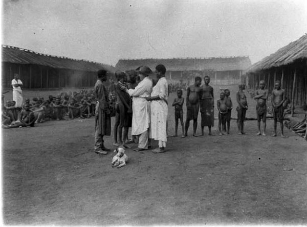 Vaccination, carried out by a German doctor