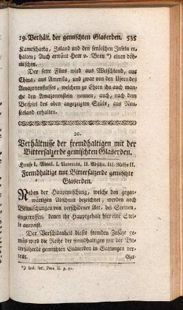 20. Verhältnisse der fremdhaltigen mit der Bittersalzerde gemischten Glaserden