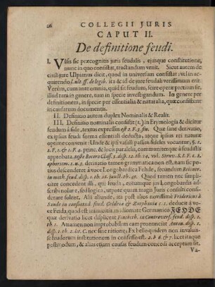 Caput II. De definitione feudi.