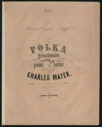 Polka gracieuse pour piano : op. 223