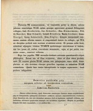 Friderico Thierschio gradum jura privilegia doctoris philosophiae industrie feliciter gloriose usurpata peracto lustro decimo d. XVIII. m. Junii a. MDCCCLVIII. gratulatur Gymnasium Erlangense