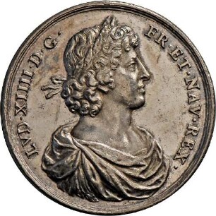 Medaille von Jean Warin auf König Ludwig XIV. von Frankreich anlässlich der Heirat mit Maria Theresia von Spanien, 1660