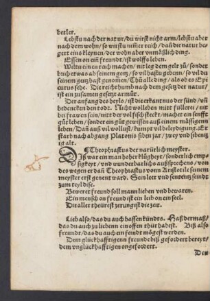 Theophrastus der narürlich meyster.