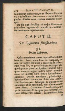 Caput II. De Castrorum fortificatione.