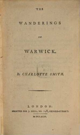 The wanderings of Warwick