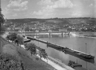 Gesamtansicht Staustufe Gundelsheim