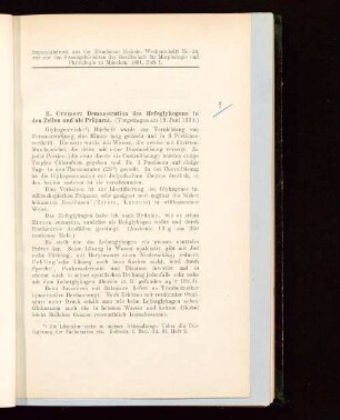 Demonstration des Hefeglykogens in den Zellen und als Präparat : (Vorgetragen am 19. Juni 1894)