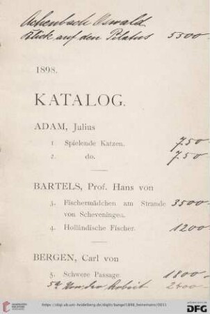 Katalog (Nr. 1-70)