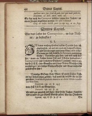 Drittes Capitel. Wie das Laster der Corruption, an dem Richter/ zu bestraffen?
