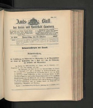 No. 258, 11. Oktober 1917