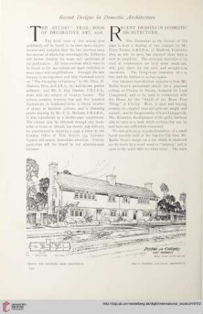 Recent designs in domestic architecture